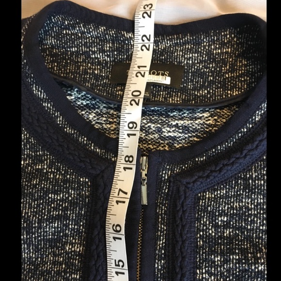 Talbots blue tweed zip jacket - Picture 9 of 9